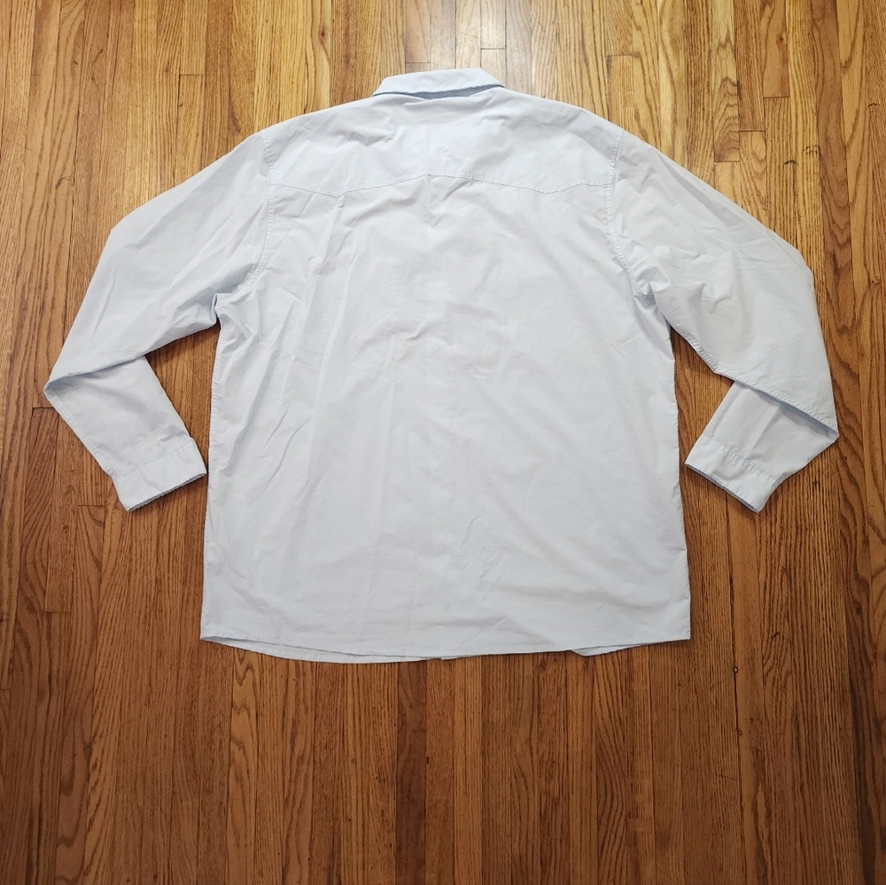 Patagonia Sun Stretch Mens Shirt Size XXL Long Sleeve Button Down Blue - Picture 6 of 7